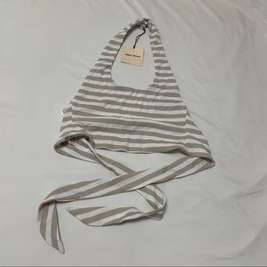 Ribbed Halter Crop Top